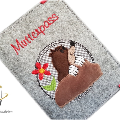 Mutterpasshülle *Maulwurf* Namensbestickung möglich