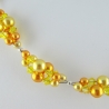 Collier Perlen Gelb Orange (273)