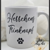 Frauchens Trinknapf, Tasse mit Bild, Fototasse, Pfötchen, Pfote