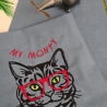 Ferberline Stickdatei Katze mit Brille in 4 Größen ab 10x10 