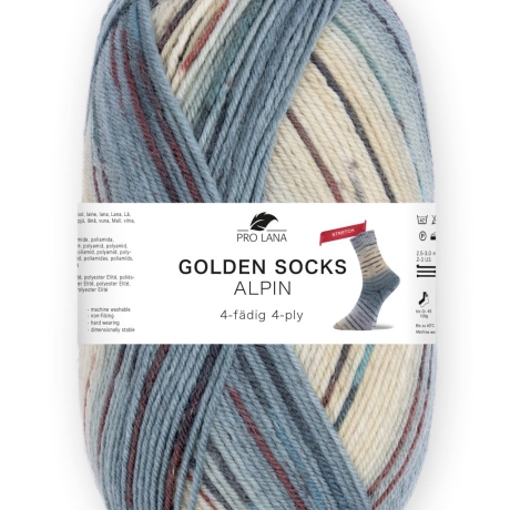 Pro Lana Alpin Stretch 4-fäd. Sockenwolle 100g 