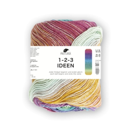 Pro Lana 1-2-3 IDEEN 100g Baumwollgarn Farbverlaufsgarn