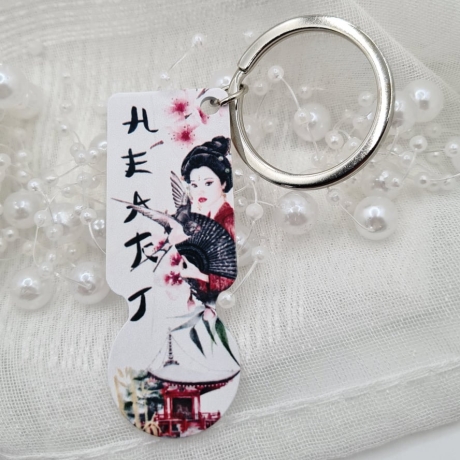 Geisha, China Einkaufswagenlöser, Chip, Schlüsselanhänger