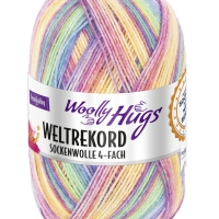 Woolly Hugs Weltrekord Sockenwolle, 4-fädig, 100g, Fb. 01