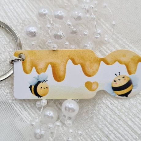 Bee Happy, Biene Einkaufswagenlöser, Chip, Schlüsselanhänger