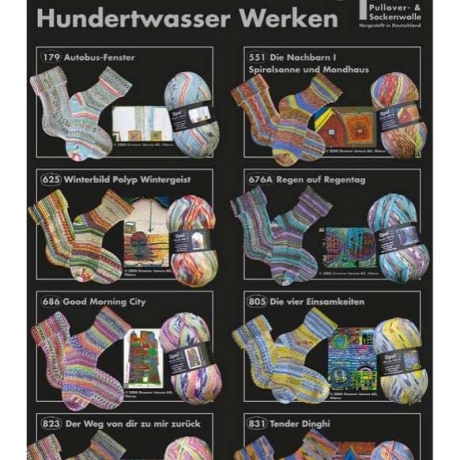 Opal Hundertwasser, 4-fädige Sockenwolle, Farbe 2101