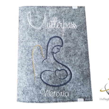 Mutterpasshülle Engel-Mama Namensbestickung möglich