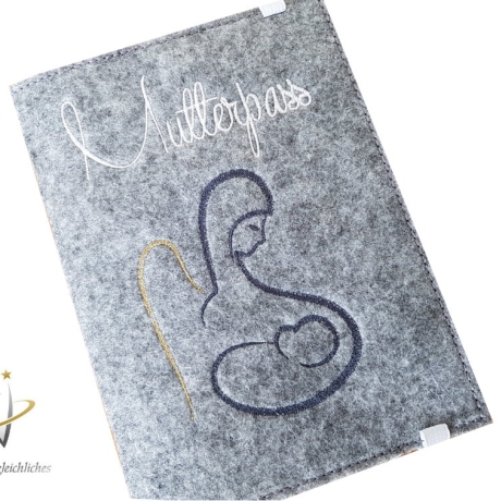 Mutterpasshülle Engel-Mama Namensbestickung möglich