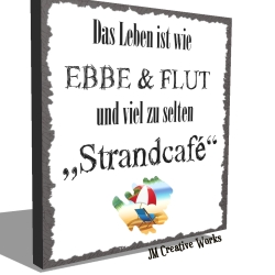 Holzschild-Shabby Strandcafé