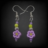 Kreative Hängeohrringe mit Blumenmuster