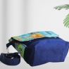 kleine  Umhängetasche Damen /blaue Handtasche/Elefant/Cord Tasche
