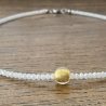 Kette mit facettierten Glasrondellen und Murano Perle