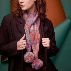 Set Schal Nena Wolle+Anleitung 100% Baby-Alpaka Aurora Langyarns