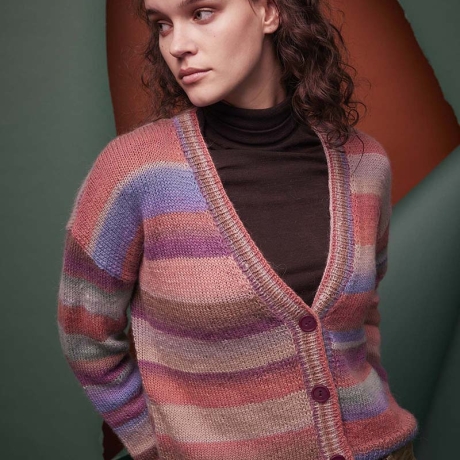 Jacke Shirley Wolle + Anleitung 100% Baby-Alpaka Aurora Langyarns