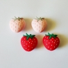 Maschenstopper aus Silikon, 2 Nadelstopper Erdbeeren 