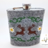 Flachmannhülle * Hirsche * Hülle Flachmann Filz Jäger