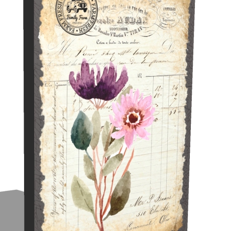 Holzschild-Shabby Blume