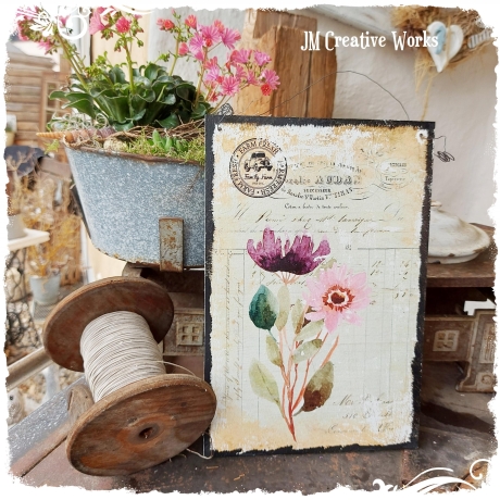 Holzschild-Shabby Blume