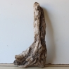 Treibholz Schwemmholz Driftwood 1 knorrirge Skulptur  48 cm 