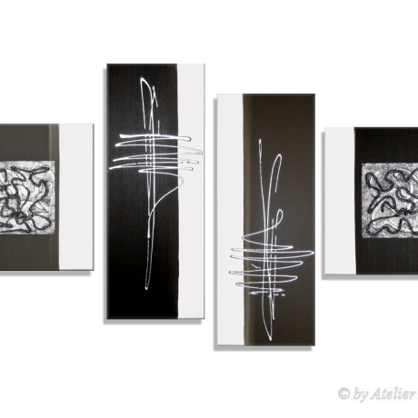 MK1 Art Bild Leinwand Abstrakt Kunst Malerei Acrylbild braun