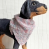 Hundetuch Rosa Hellblau Halstuch für Hunde handgestrickt 