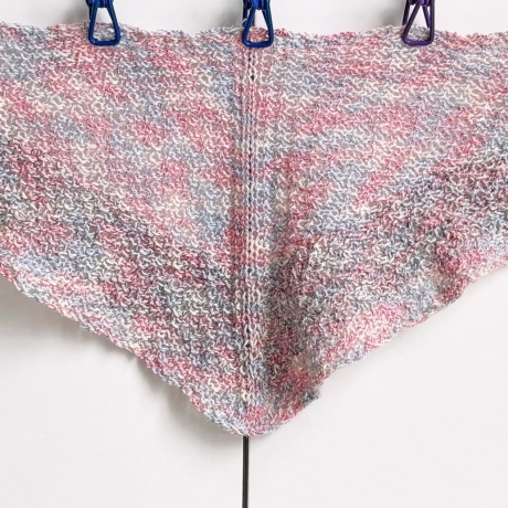 Hundetuch Rosa Hellblau Halstuch für Hunde handgestrickt 