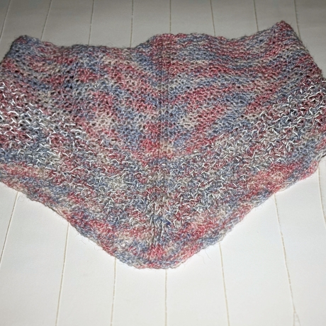 Hundetuch Rosa Hellblau Halstuch für Hunde handgestrickt 