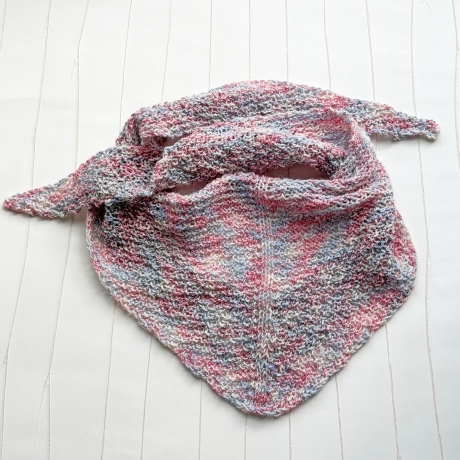 Hundetuch Rosa Hellblau Halstuch für Hunde handgestrickt 