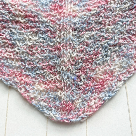 Hundetuch Rosa Hellblau Halstuch für Hunde handgestrickt 