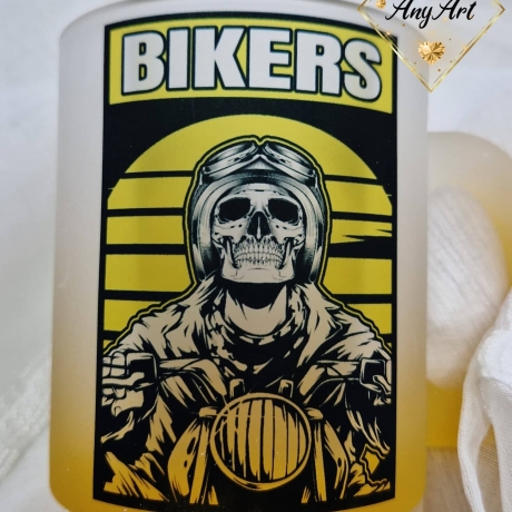 Biker Tasse, Motorrad, Bikers, Totenkopf, Skull