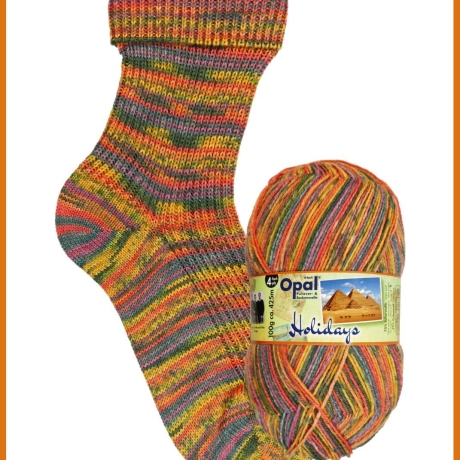 Opal Holidays, 4-fädige Sockenwolle, Farbe 11245