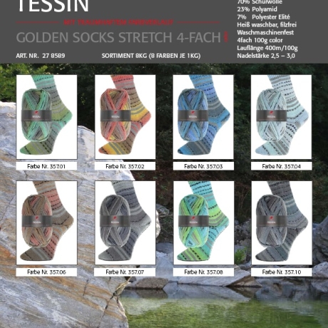 PRO LANA Stretch Tessin, 4-fädige Sockenwolle, Fb. 357.07