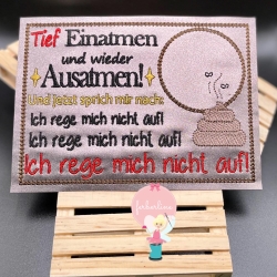 Ferberline Stickdatei ITH MR Set Ruhig bleiben ab 10x10