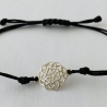 Armband Mandala 925 Silber Makramee