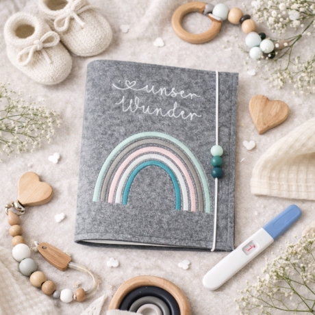Mutterpasshülle Unser Wunder Regenbogen 