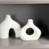 Nordischen Stil-Keramik U formige-runde Vasen 2er Set Boho Style