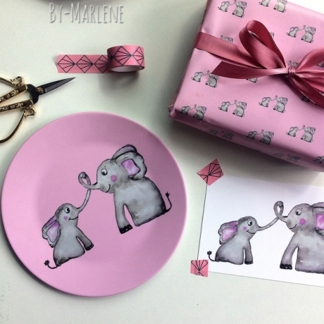 Kinderteller Elefant mit Namen
