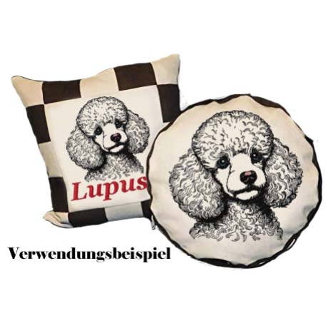 Stickdatei Pudel  Hund Darsy Sofortdownload Lunachild