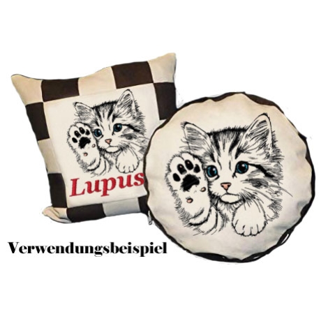 NEU Stickdatei Katze Kätzchen Heidi Kitten Pfote