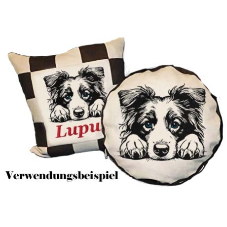 NEU Stickdatei Border Collie Vera Hund realistisch