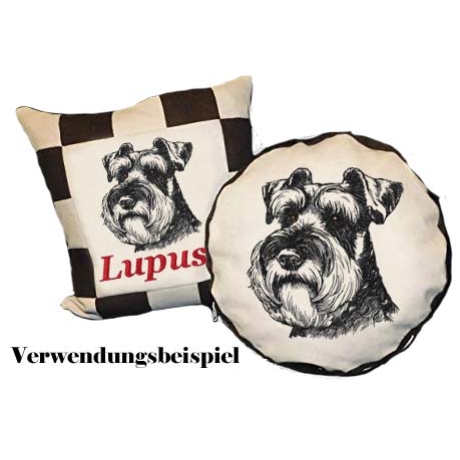NEU Stickdatei Riesenschnauzer Santo Hund LunaChild