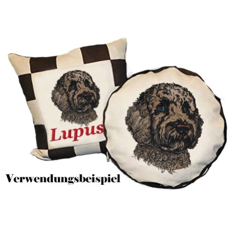 NEU Stickdatei Applikation Golden Doodle Chooper