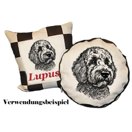 NEU Stickdatei Golden Doodle Chooper Hund 