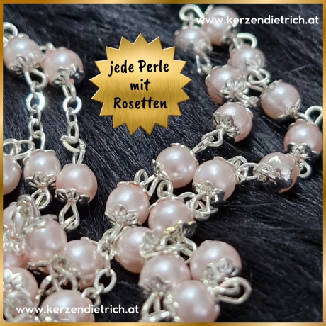 Rosenkranz rosa personalisiert mit Foto