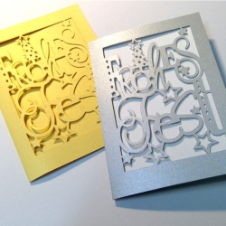 Weihnachtskarte Frohes Fest Plotterdatei SVG DXF FCM