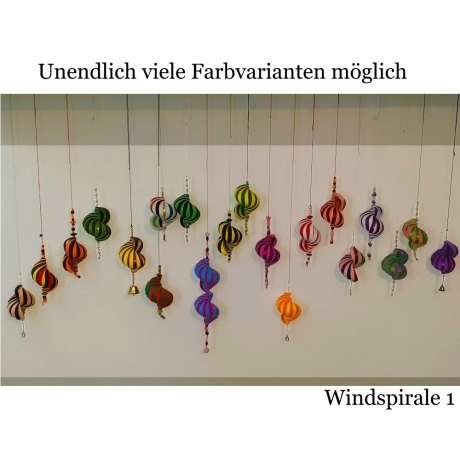 Windspiel basteln Kinder-Bastelset, 3x Wind-Mobile Glitzer-Set