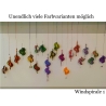 Windspiel basteln Kinder-Bastelset, 3x Wind-Mobile Glitzer-Set