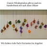 Windspiel basteln Kinder-Bastelset, 3x Wind-Mobile Glitzer-Set
