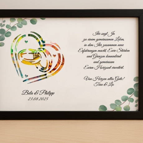 Hochzeitsgeschenk personalisiert Geldgeschenk Hochzeit Brautpaar 
