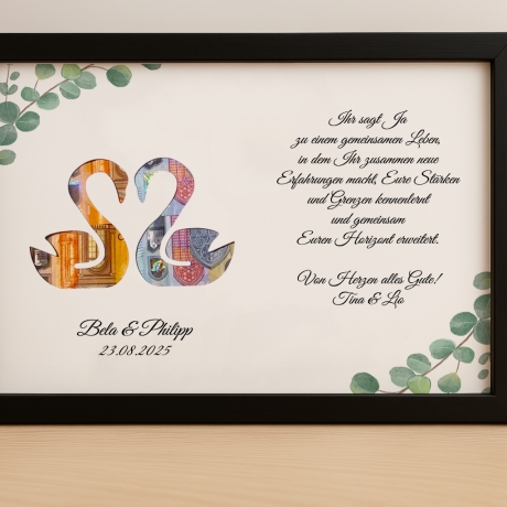 Hochzeitsgeschenk personalisiert Geldgeschenk Hochzeit Brautpaar 